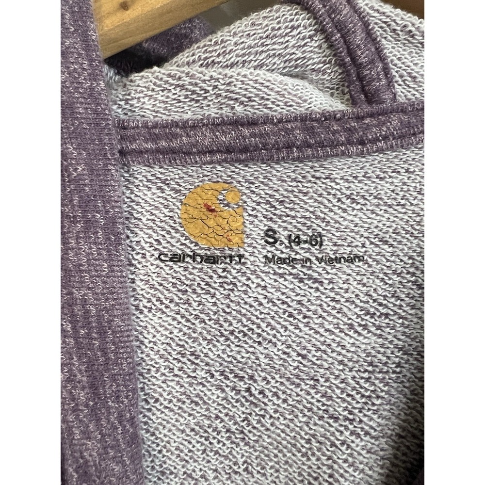 Carhartt Women's Newberry Hoodie Size Small Heather Purple Cotton Blend Pocket - Picture 6 of 10